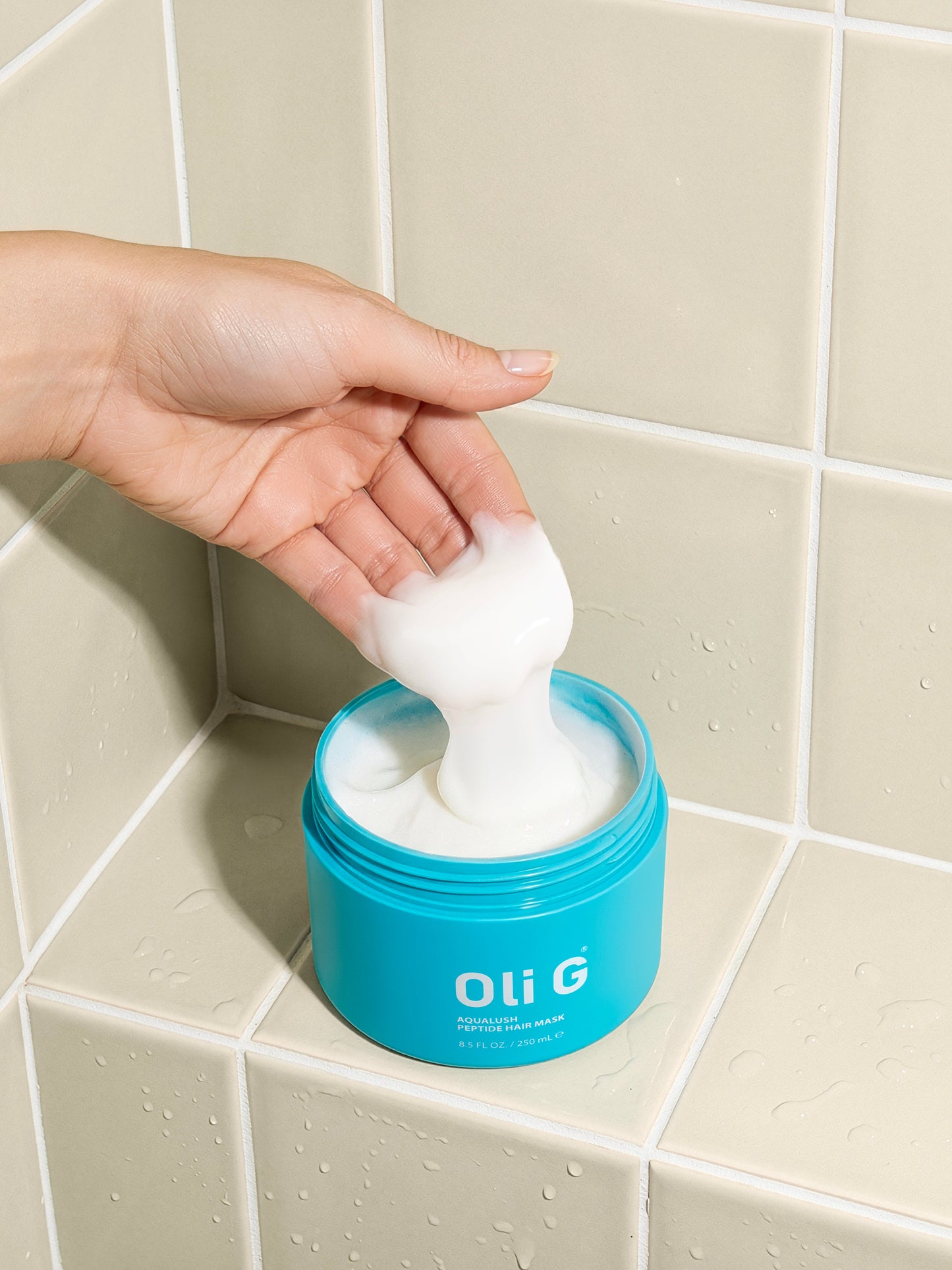 AquaLush Peptide Hair Mask — editorial product shot