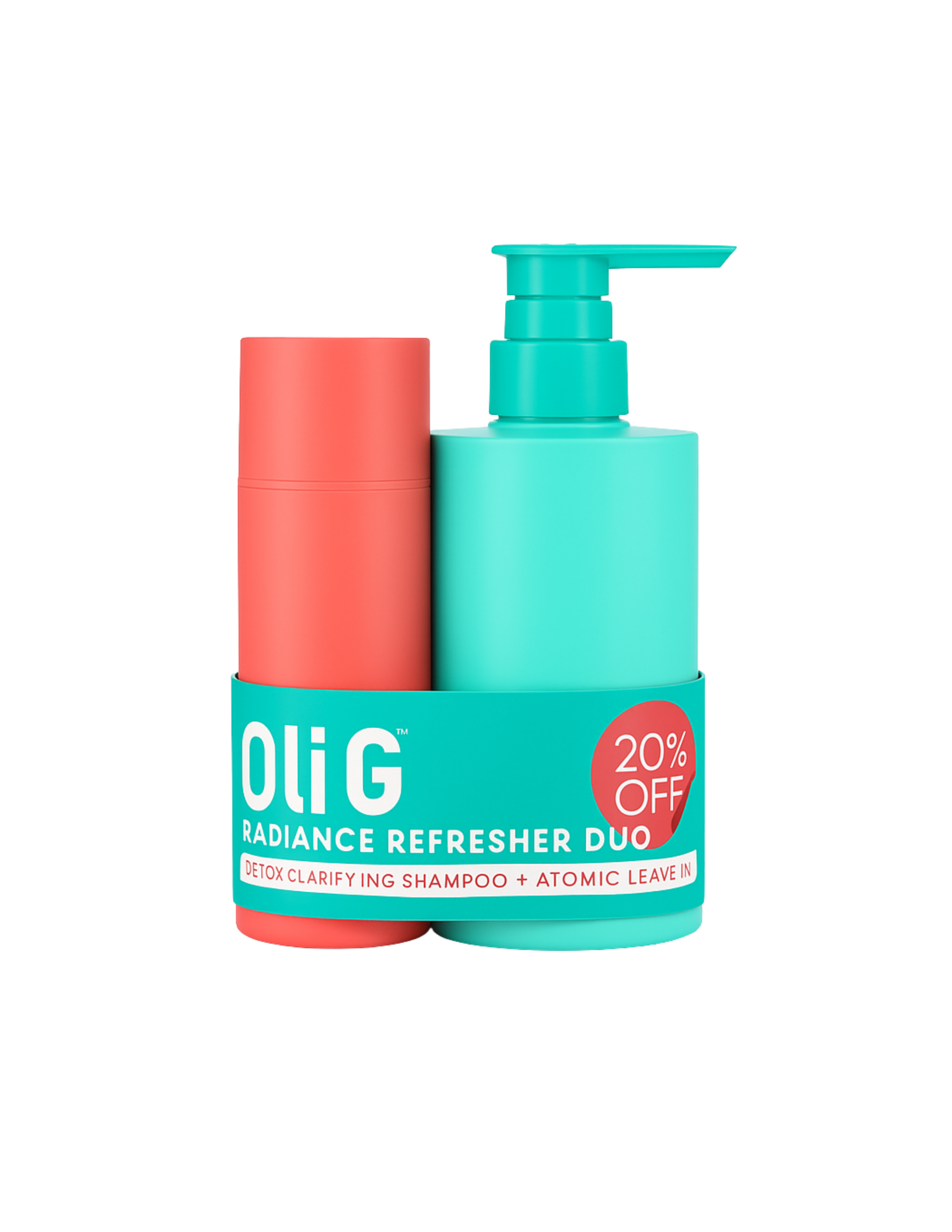Radiance Refresher Duo — Pure Detox Shampoo + Atomic Leave-In editorial lifestyle shot